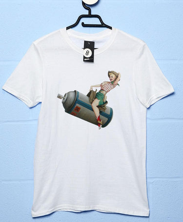 Banksy Ride Em Cowgirl Graphic T-Shirt For Men 8Ball